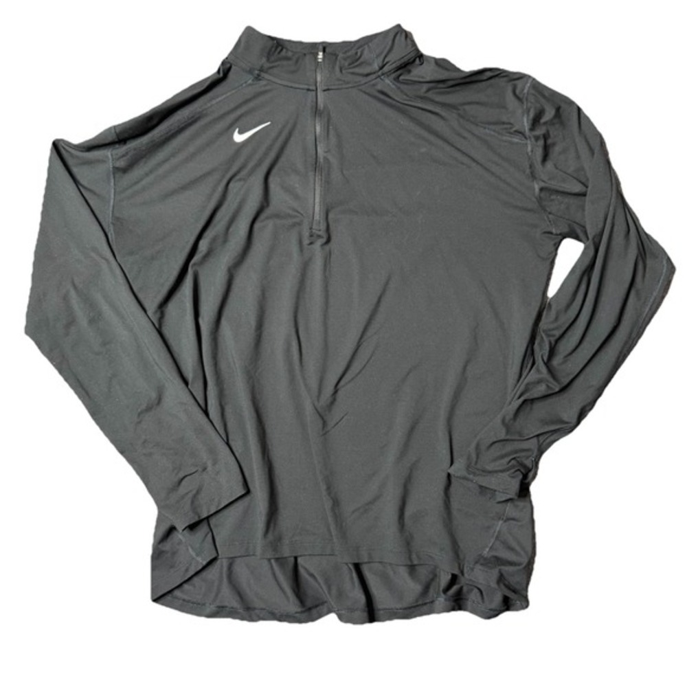 Mens NIKE Size Medium M 1/4‎ ZIP long sleeve RUNNING SHIRT Black 896691-061